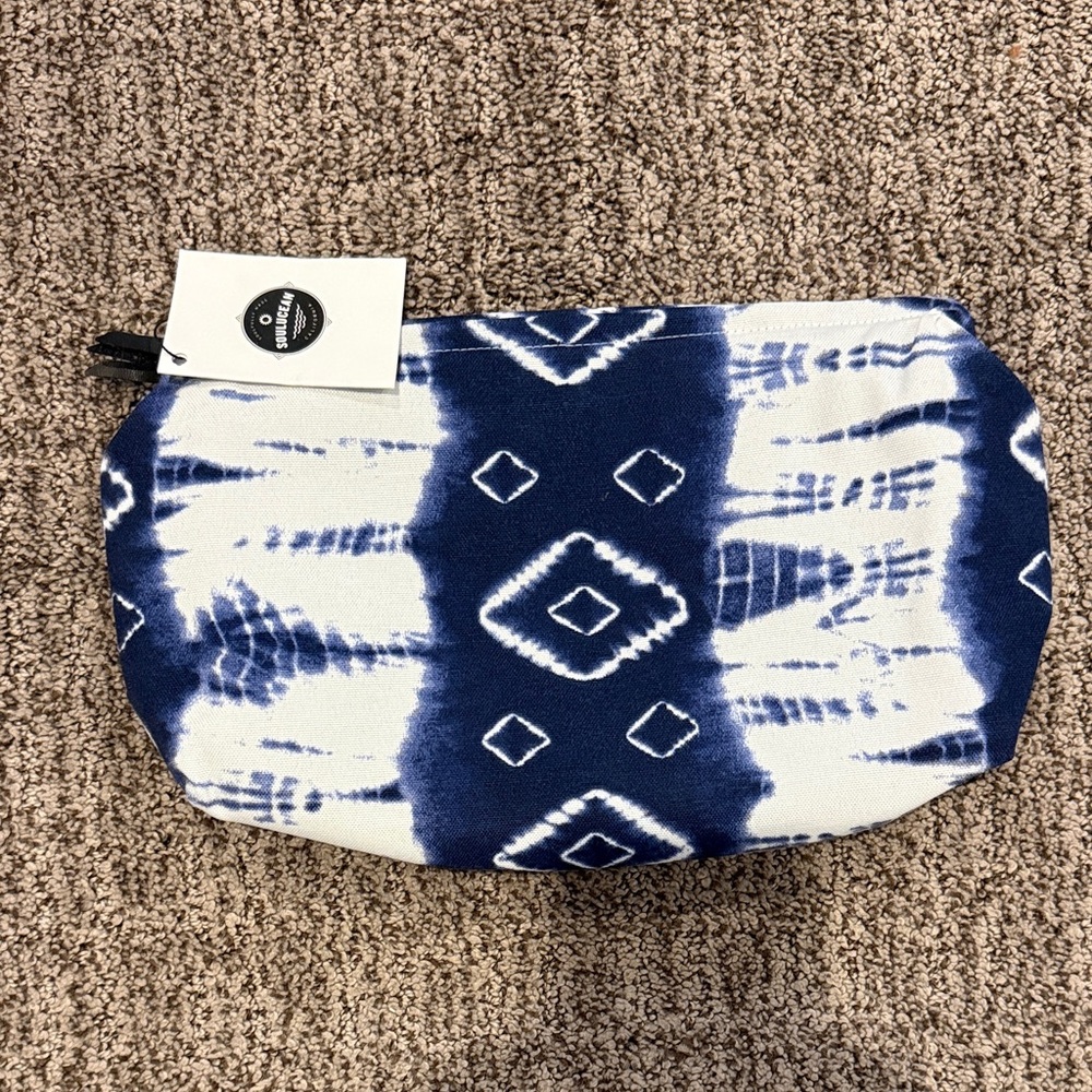 New with tag soulucean mini Blue and White Tie-Dye wet bag